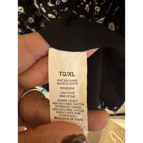 GARAGE DITZY FLORAL Y2K TIE STRAP CASUAL WHIMSYGOTH 2000S DRESS SZ XL - Picture 3 of 3